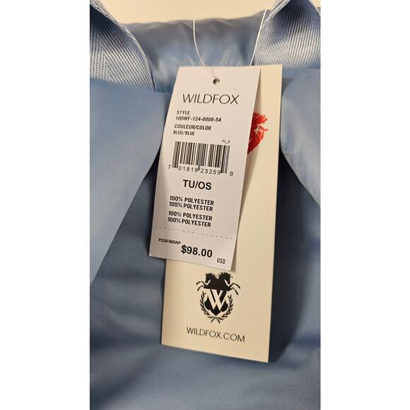 NEW Wildfox Parachute BACKPACK ski board Blue Puffy Nylon HANDBAG Lightweight - Picture 3 of 8